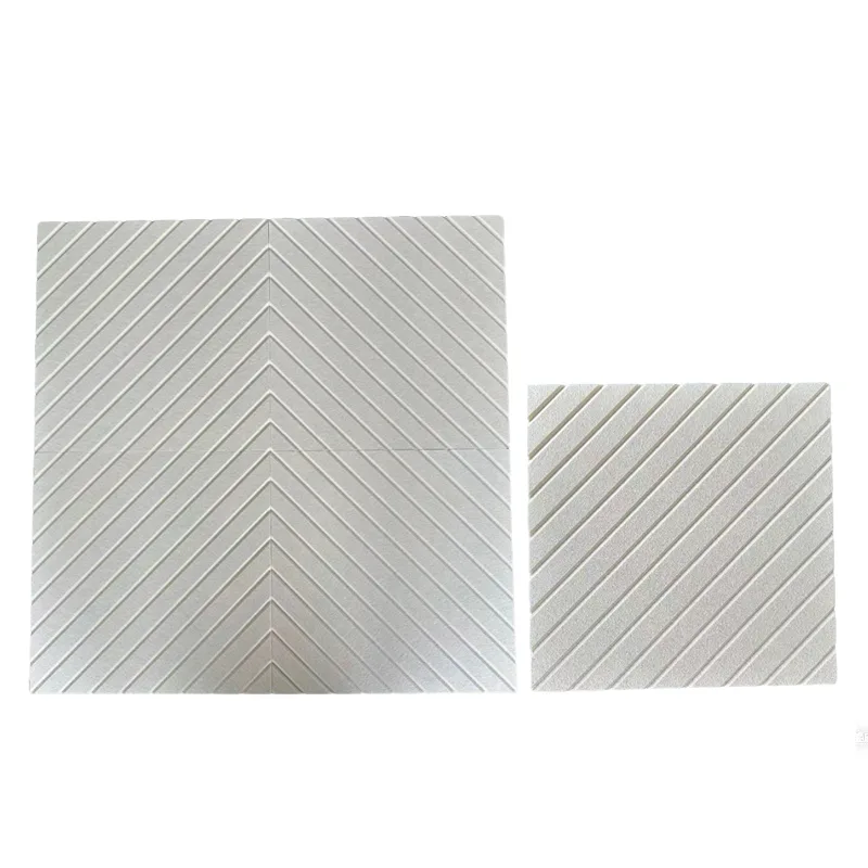 বেইজ ভি-চ্যানেল PET ফেল্ট অ্যাকোস্টিক প্যানেল